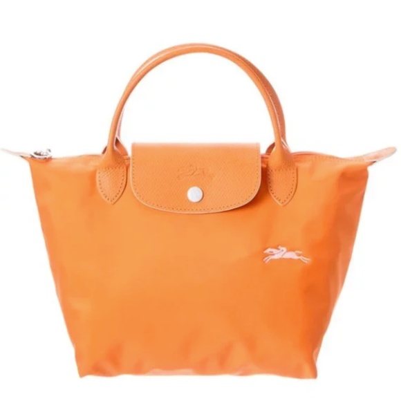 Longchamp Handbags - LONGCHAMP LE PLIAGE SMALL TOP HANDLE NYLON LIMITED EDITION BRIGHT ORANGE BAG